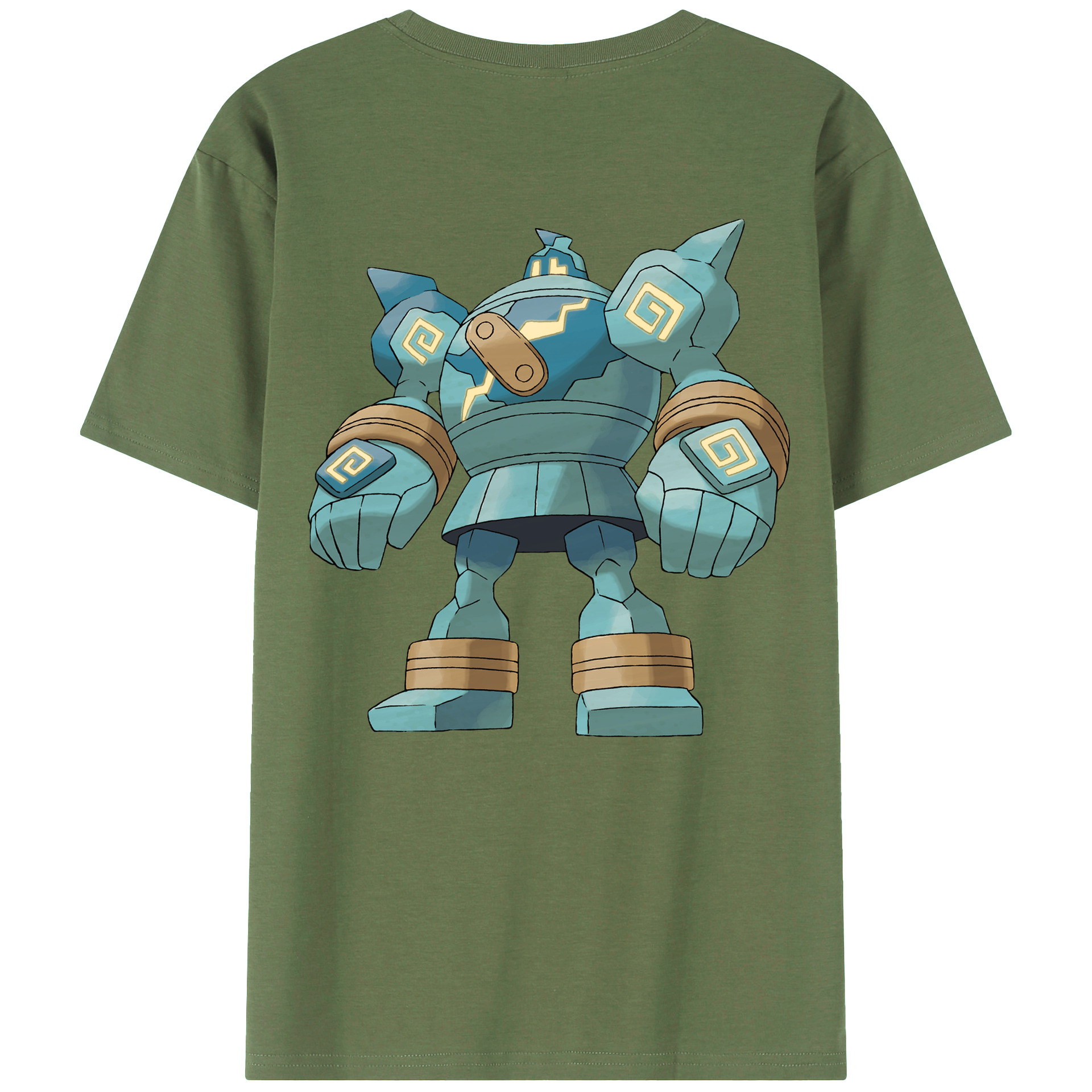 （画像用） ポケットモンスター Pokémon 綿100％ メンズ半袖Tシャツ（バックプリント） 通気性